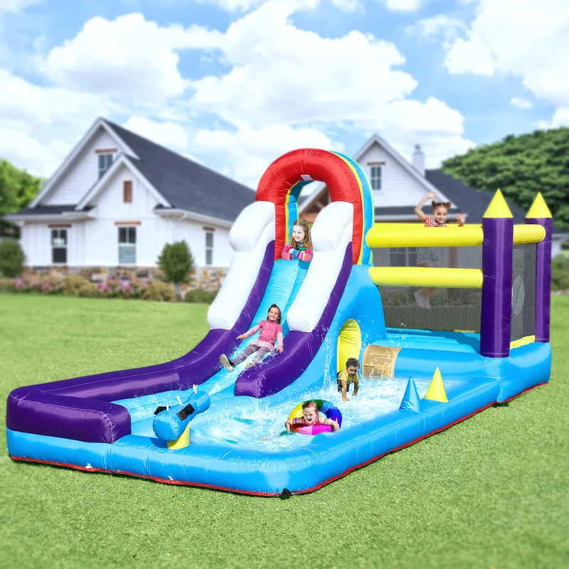 Aire de Jeux Gonflable Toboggan Éclaboussures