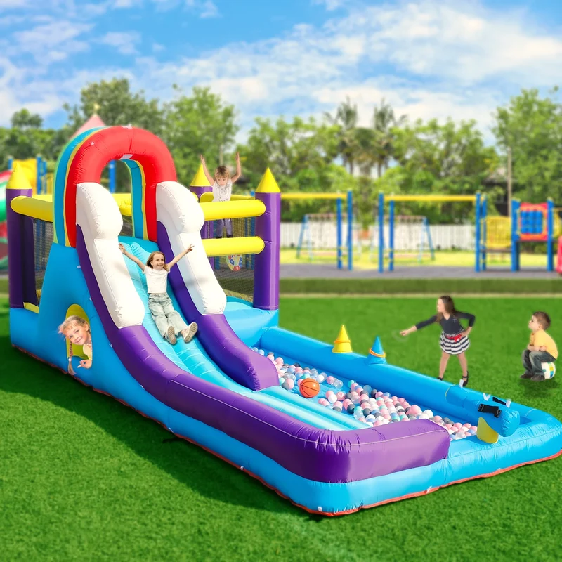 Aire de Jeux Gonflable Toboggan Éclaboussures