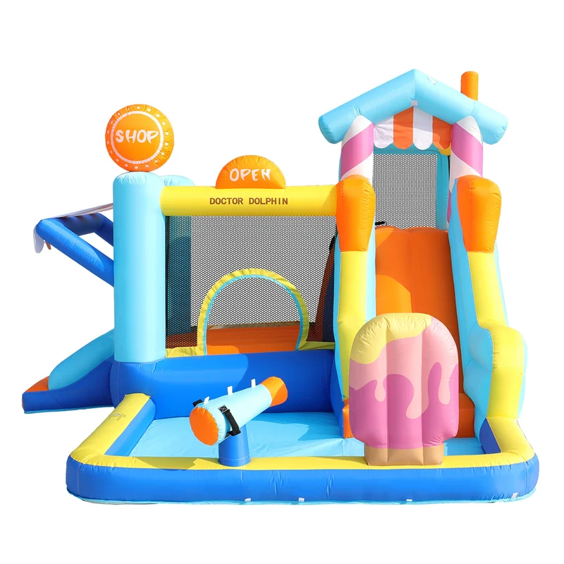 Aire de Jeux Gonflable Toboggans Fontaine