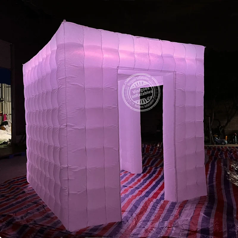 Cabine Selfie Gonflable LED 2 Portes