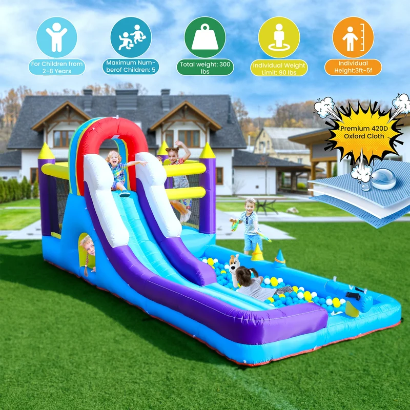 Toboggan Aquatique Gonflable Parc 8-en-1