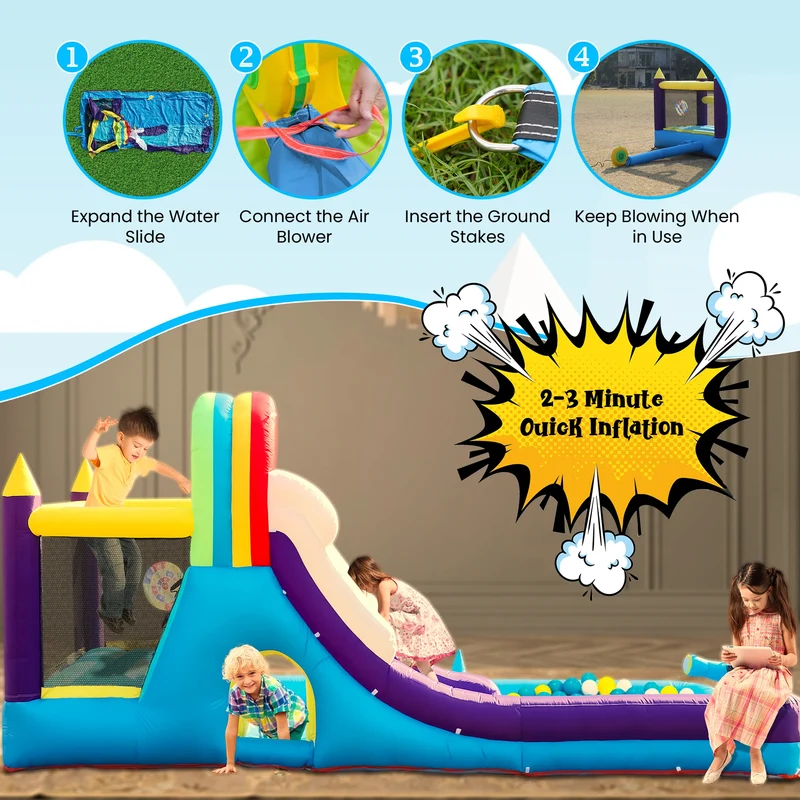 Toboggan Aquatique Gonflable Parc 8-en-1