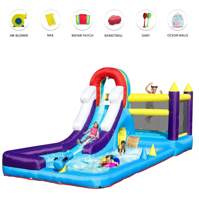 Toboggan Aquatique Gonflable Parc 8-en-1