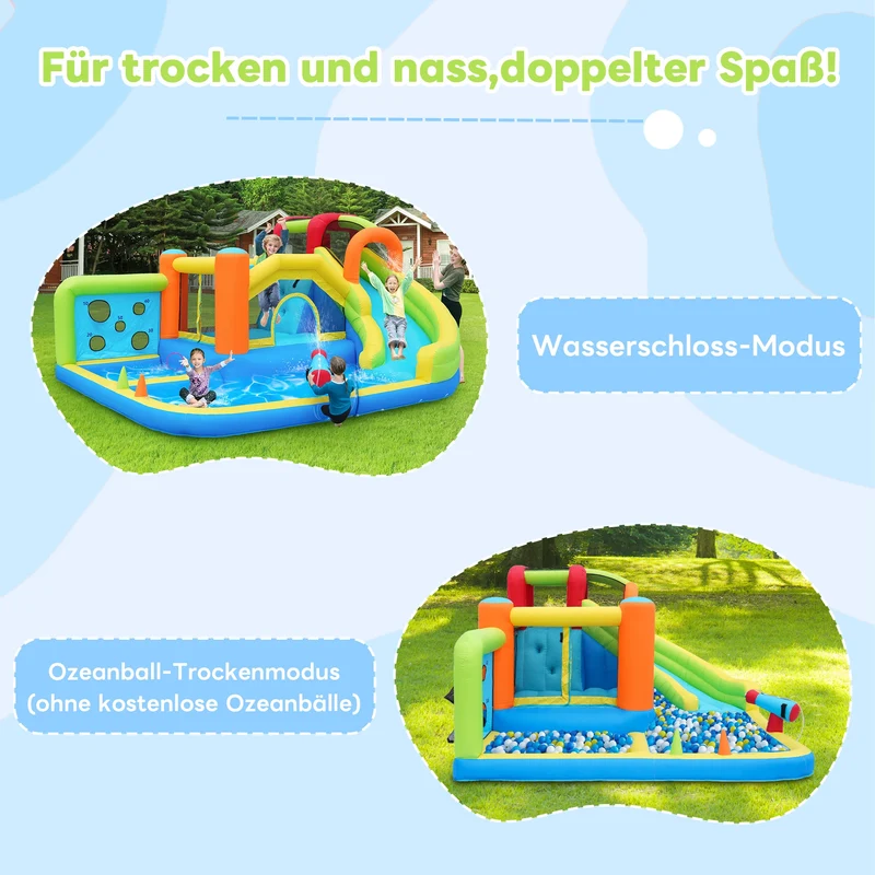 Aire de Jeux Gonflable Toboggan Piscine
