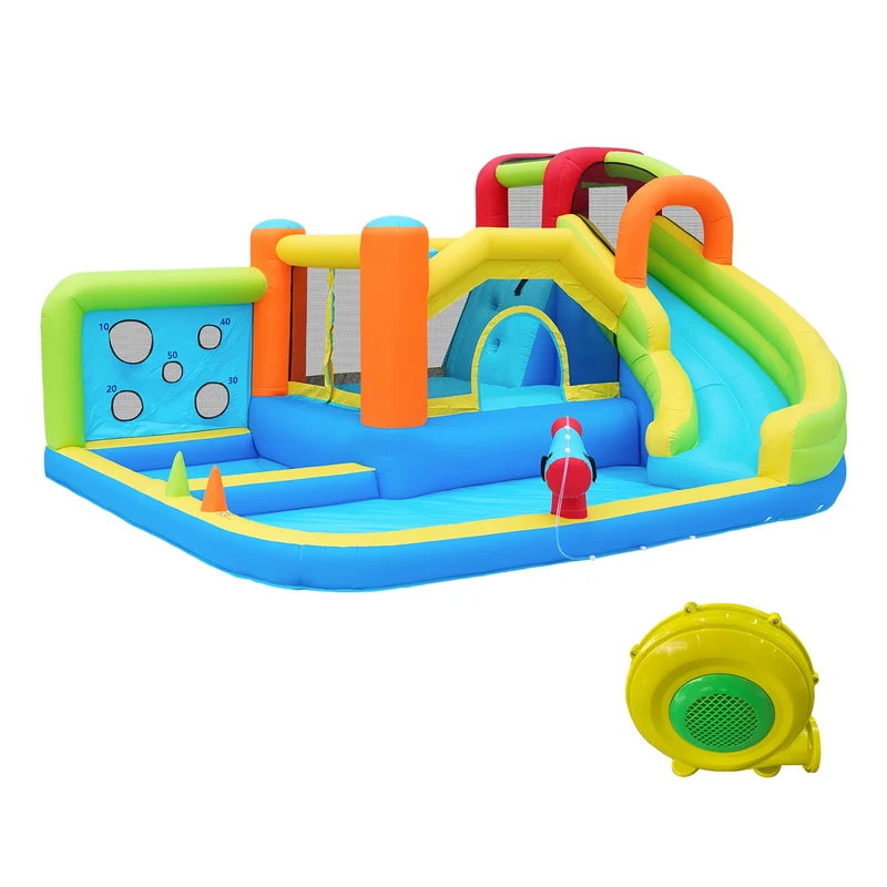 Aire de Jeux Gonflable Toboggan Piscine