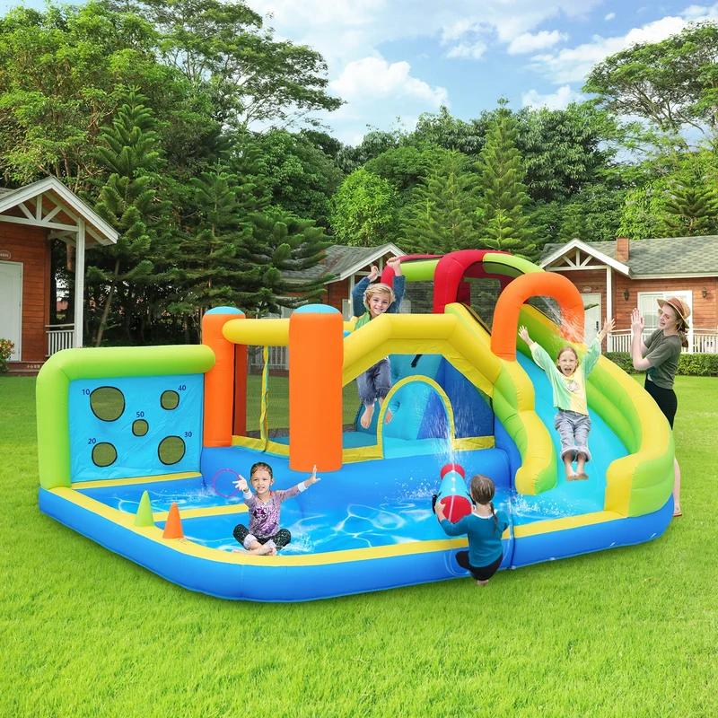 Aire de Jeux Gonflable Toboggan Piscine