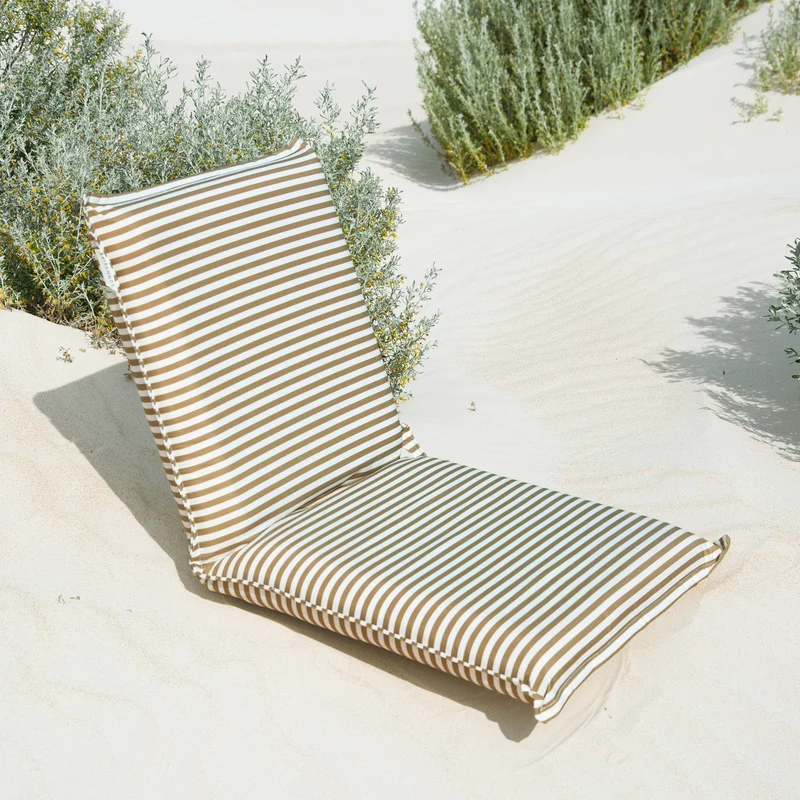 Folding Seat - The Vacay Taupe Stripe