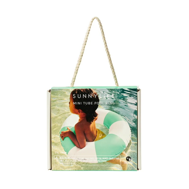 Mini Tube Pool Ring - Pool Party Green Stripe
