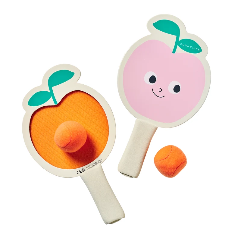 Kids Velcro Beach Bats - Poppy the Peach