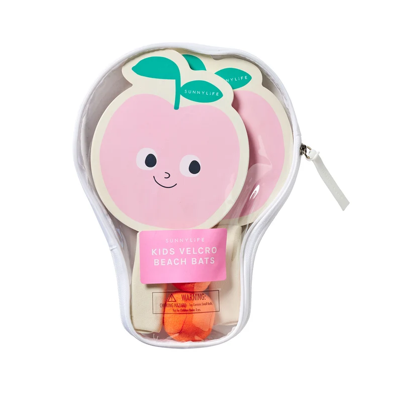 Kids Velcro Beach Bats - Poppy the Peach