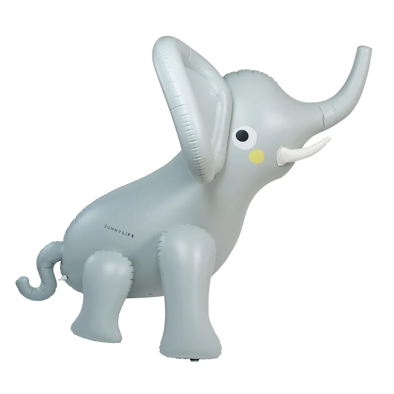 Inflatable Giant Sprinkler - Eli the Elephant Grey
