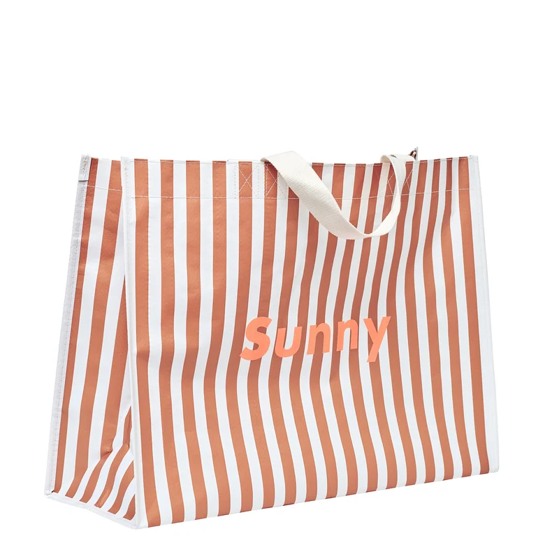 Carryall Beach Bag - Tierra Clay Stripe