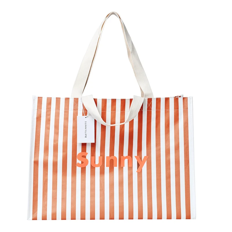 Carryall Beach Bag - Tierra Clay Stripe