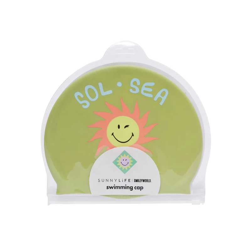 Swimming Cap - SmileyWorld Sol Sea Green