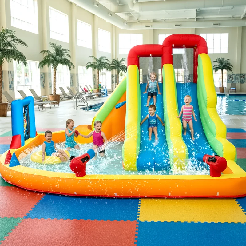 Toboggan Aquatique Gonflable Orange