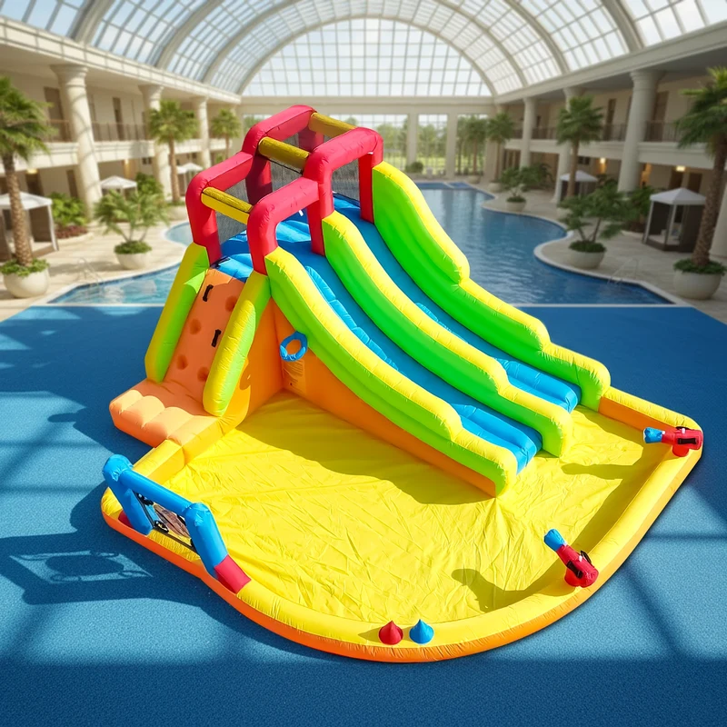 Toboggan Aquatique Gonflable Orange