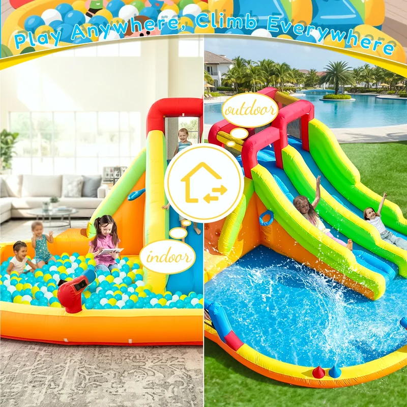 Toboggan Aquatique Gonflable Orange