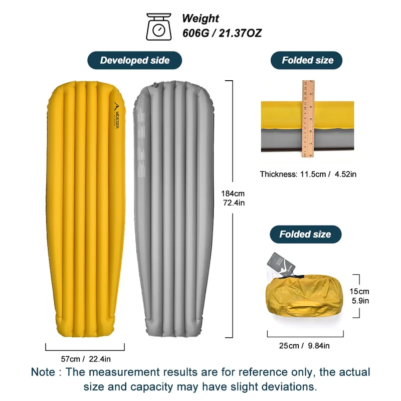 Tapis de Couchage Gonflable Ultraléger Randonnée