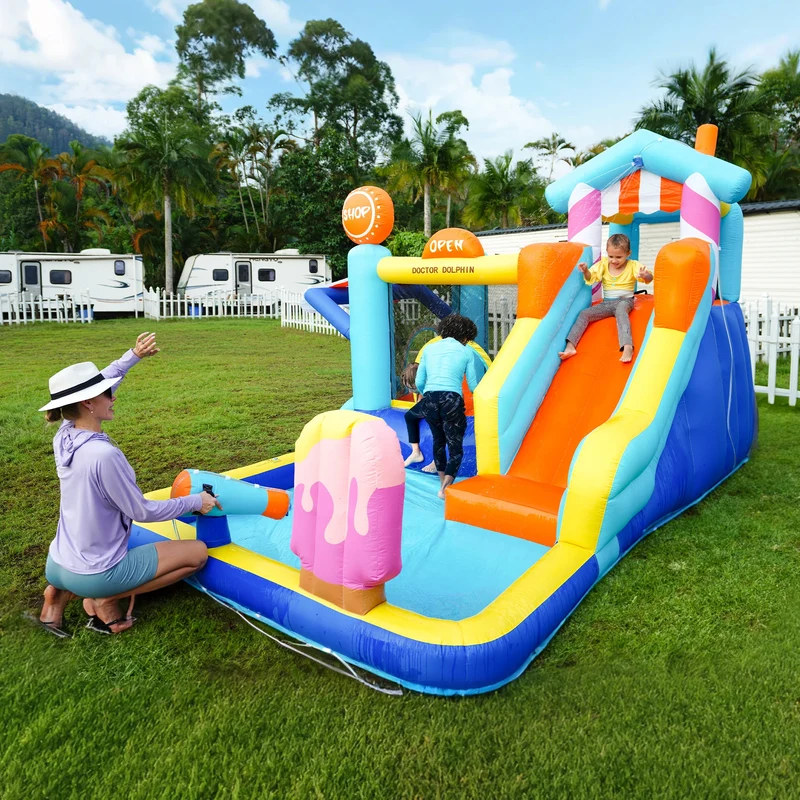 Aire de Jeux Gonflable Aquatique Toboggan
