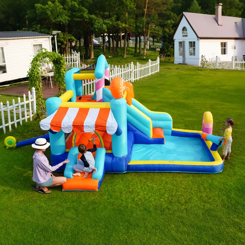 Aire de Jeux Gonflable Aquatique Toboggan