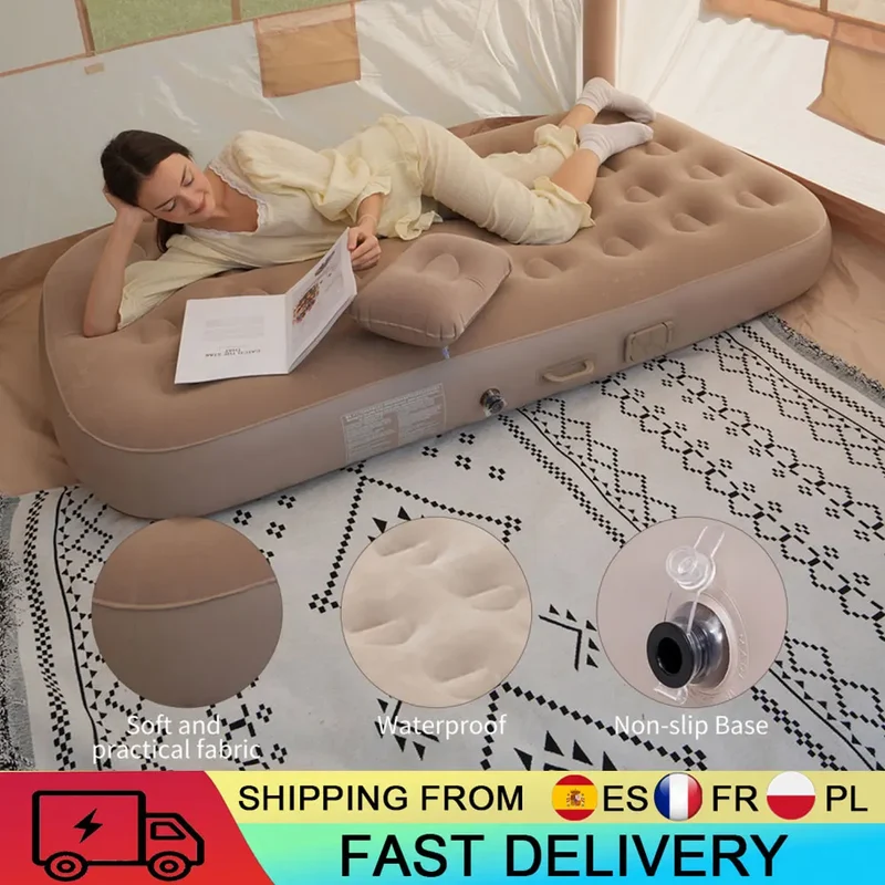 Matelas de Camping Gonflable Pompe LED