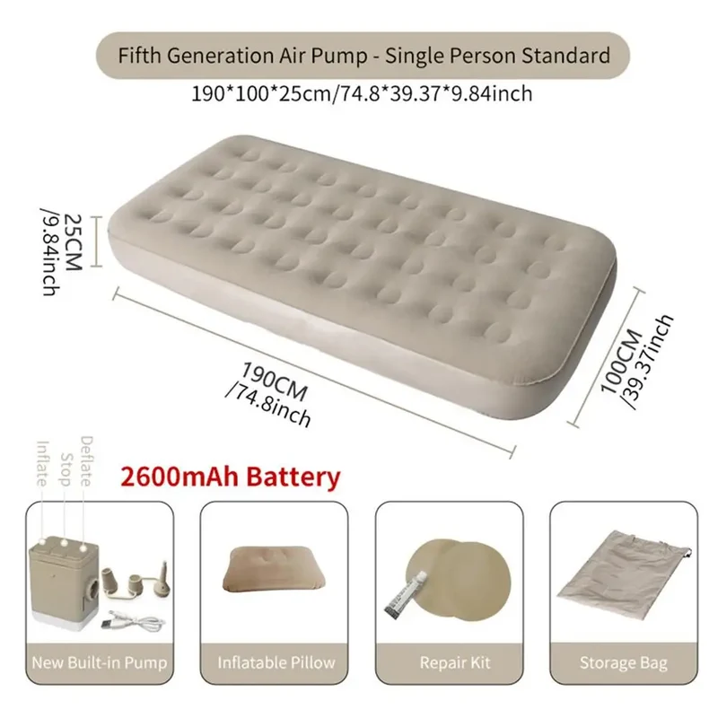 Matelas de Camping Gonflable Glamping Luxe