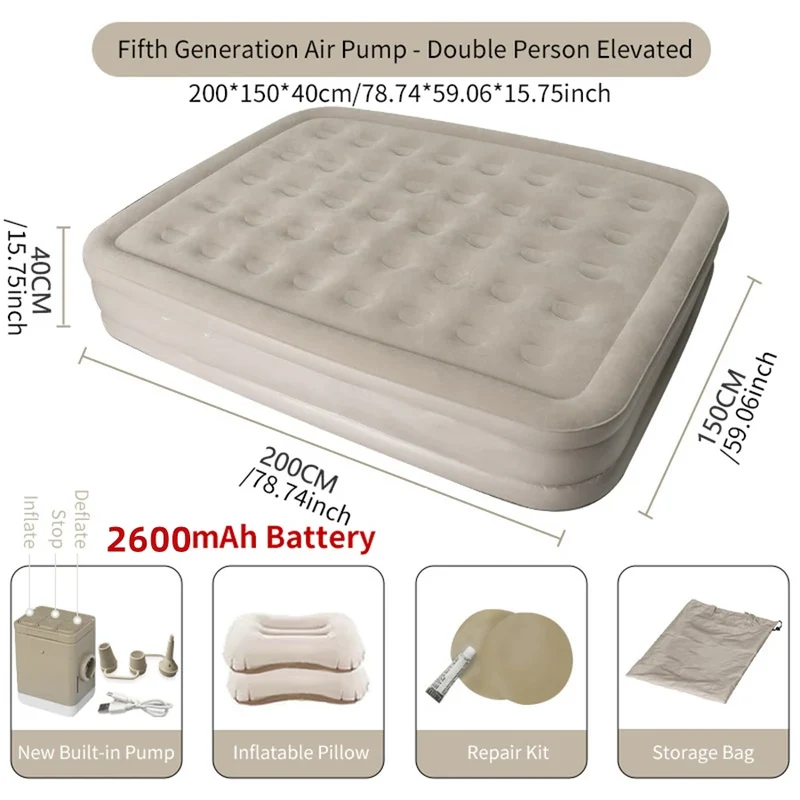 Matelas de Camping Gonflable Glamping Luxe