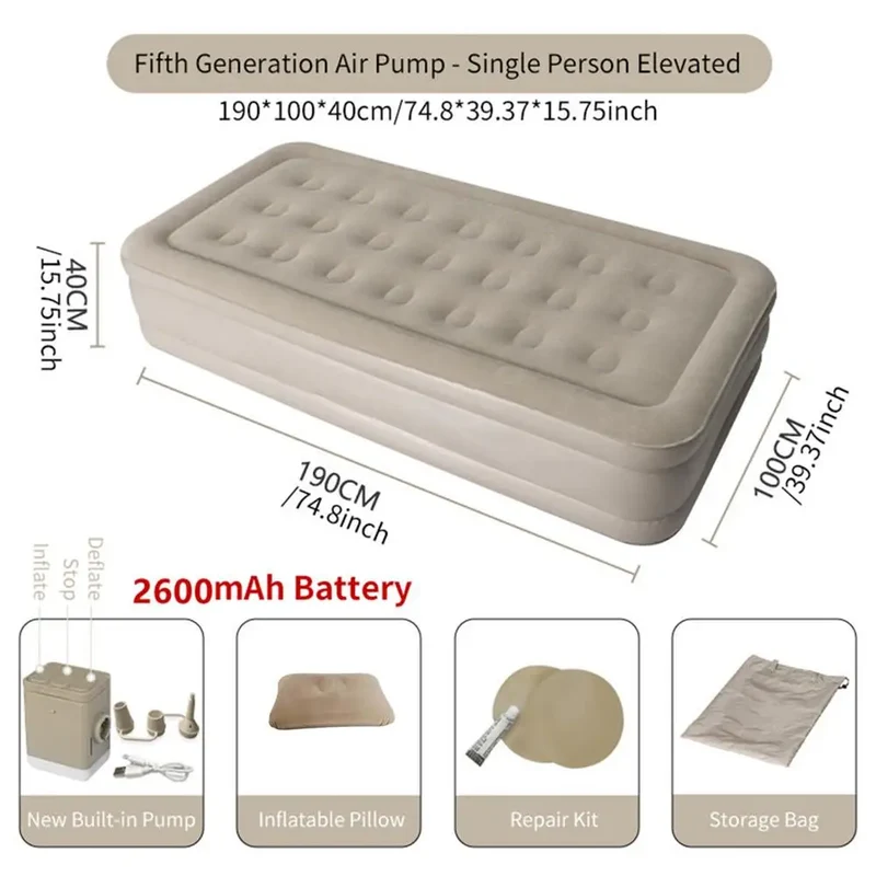 Matelas de Camping Gonflable Glamping Luxe
