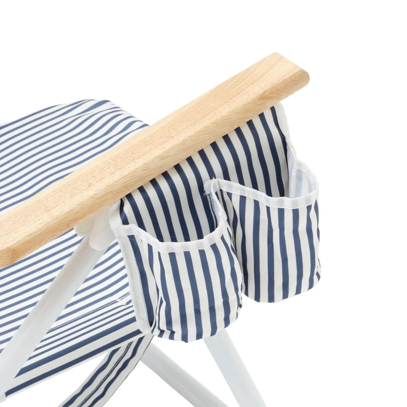 Deluxe Beach Chair - The Resort Navy Stripe