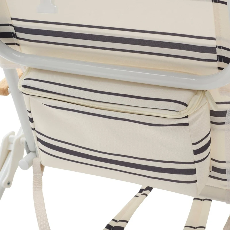 Deluxe Beach Chair - Casa Fes Black Stripe