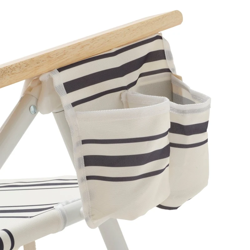 Deluxe Beach Chair - Casa Fes Black Stripe
