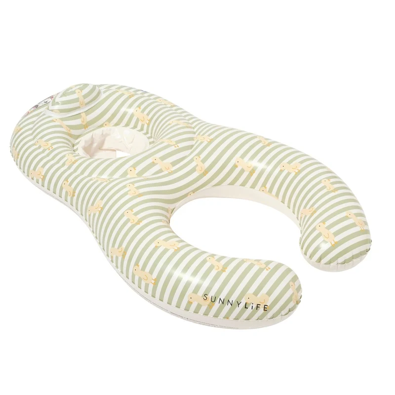Float Together Baby Seat - Dex the Duck Green Stripe