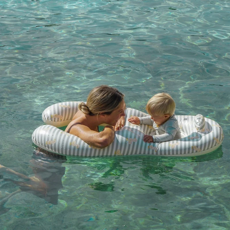 Float Together Baby Seat - Dex the Duck Green Stripe