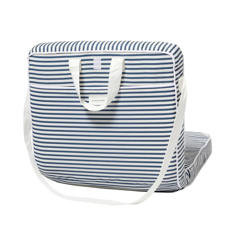 Take Anywhere Folding Chair - Resort Navy Stripe