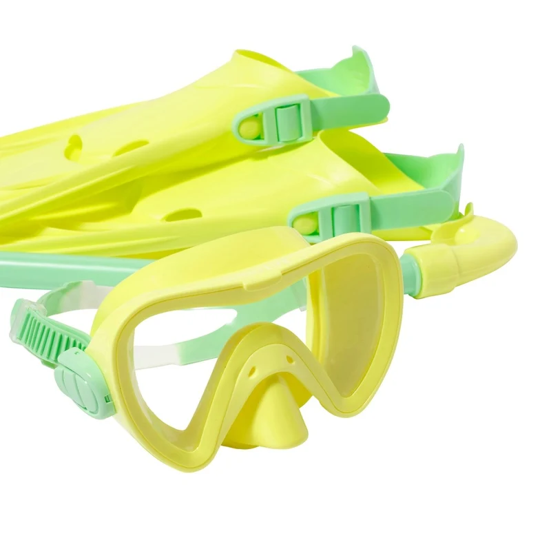 Kids Dive Set Medium - Sea Seeker Neon Yellow
