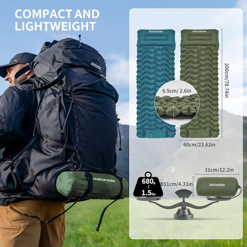 Matelas de Camping Gonflable Ultra-Léger