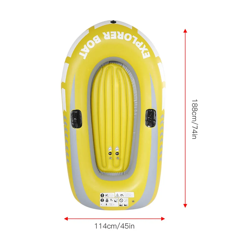 Bateau Gonflable Kayak Jaune Pêche