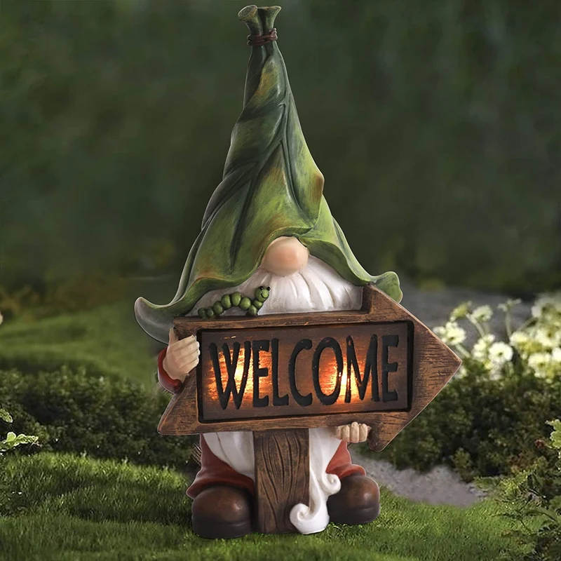 Nain de Jardin Bienvenue Lumière