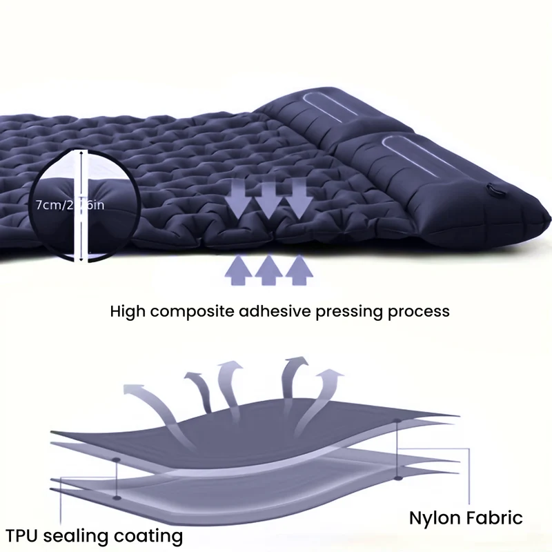 Matelas de Camping Gonflable Pompe Intégrée