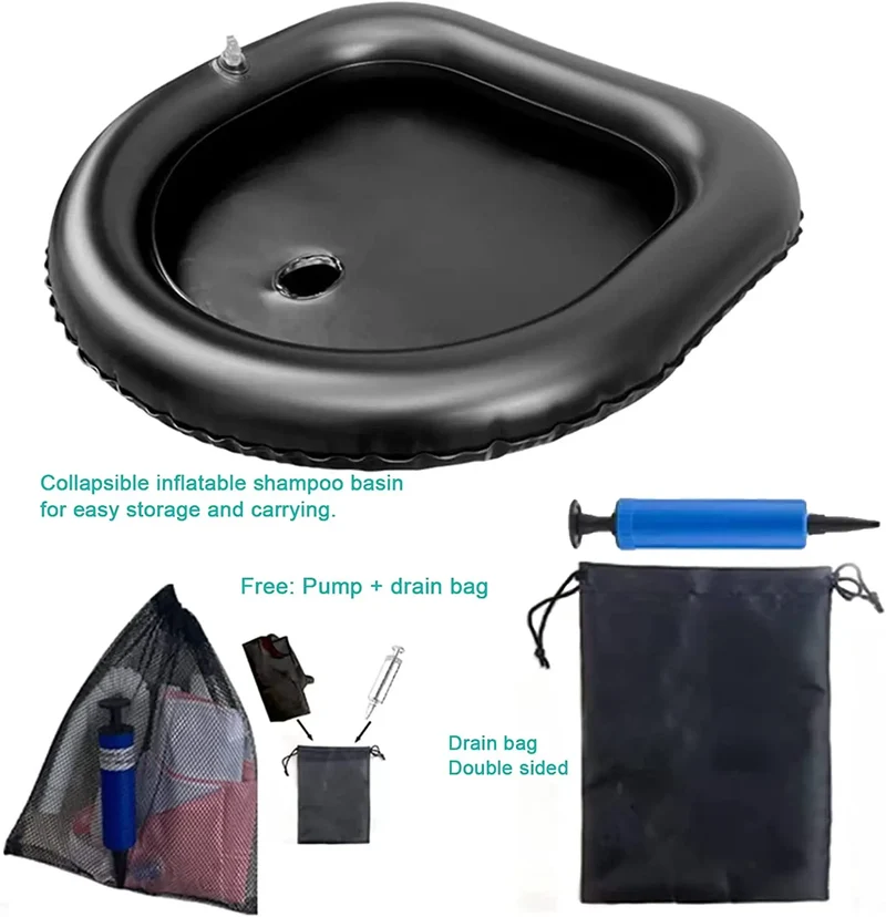 Bassin de Shampoing Gonflable Portable