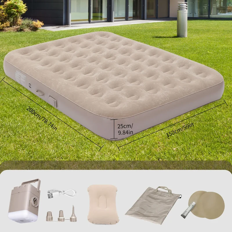 Matelas de Camping Gonflable Pompe LED