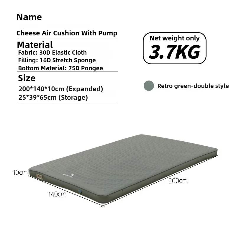 Matelas de Camping Gonflable Double Compact