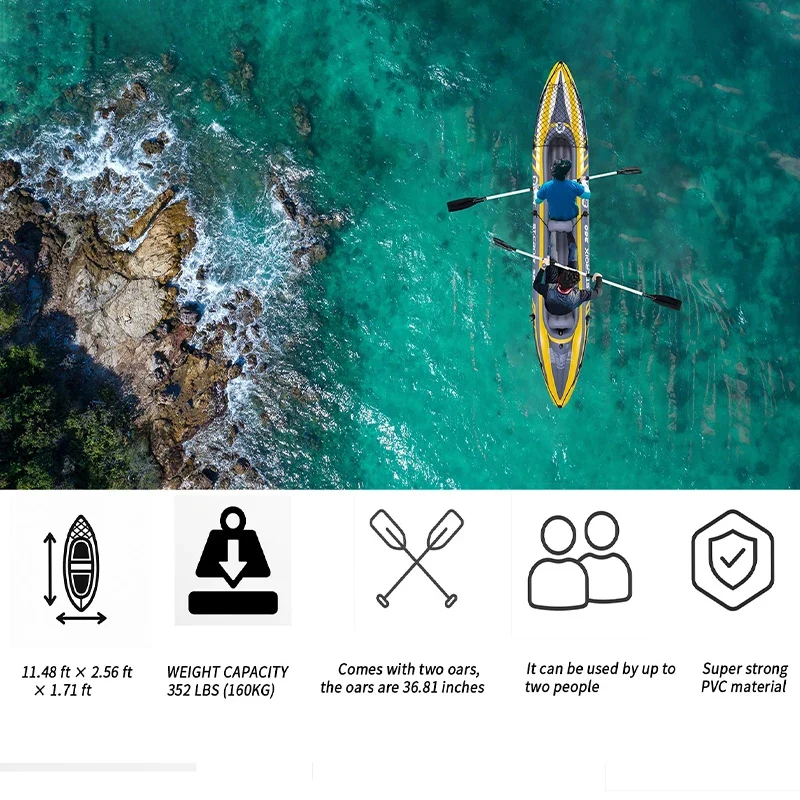 Bateau Gonflable Kayak 2 Places Renforcé