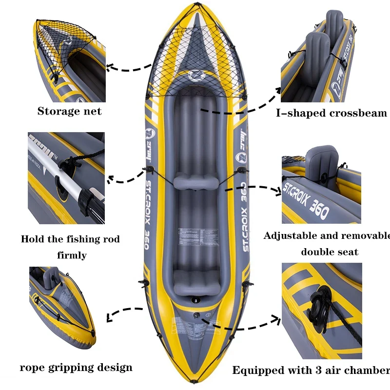 Bateau Gonflable Kayak 2 Places Renforcé