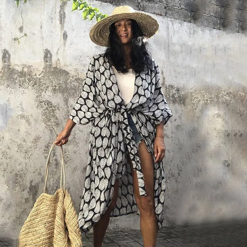 Tie Dye Kimono Beach Dress for Women - Summer Beachwear Outfits