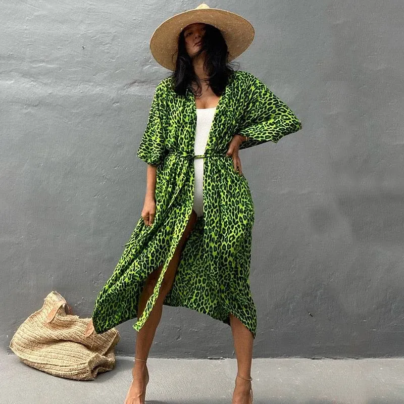 Tie Dye Kimono Beach Dress for Women - Summer Beachwear Outfits