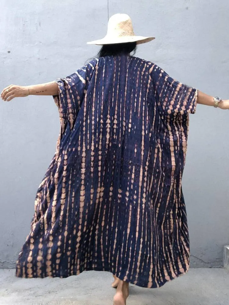 Tie Dye Kimono Beach Dress for Women - Summer Beachwear Outfits