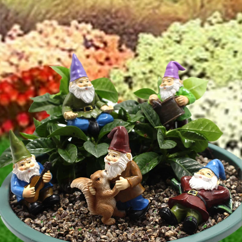 Lot de Mini Nain de Jardin