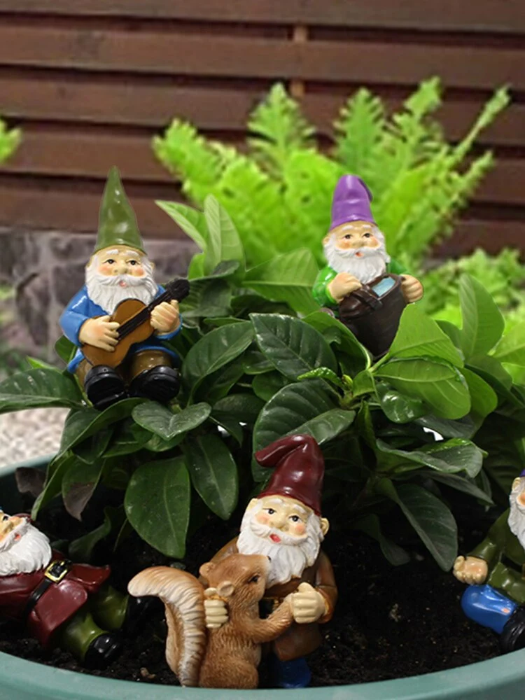 Lot de Mini Nain de Jardin