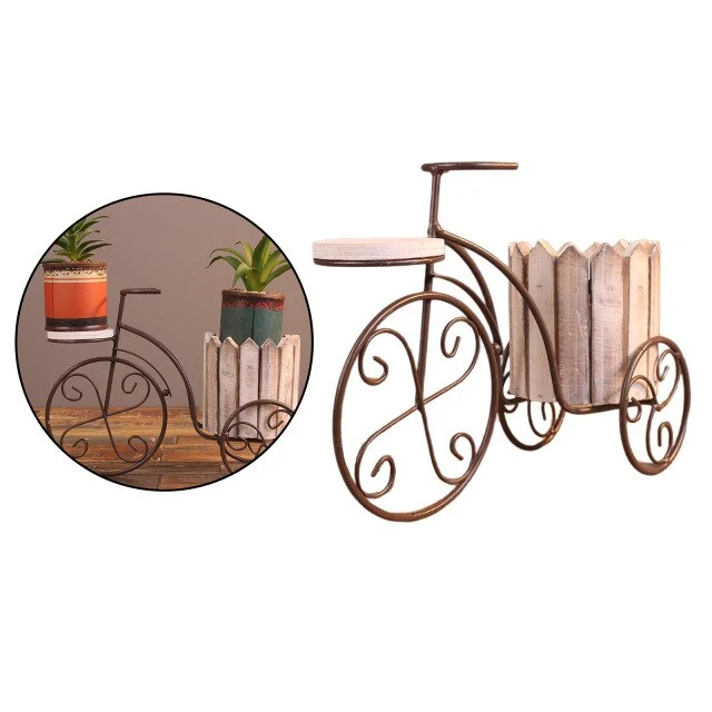 Porte Plante Vélo Bois